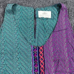 Madison Marcus Shift Dress Womens M Multicolor Geometric Tribal Sleeveless